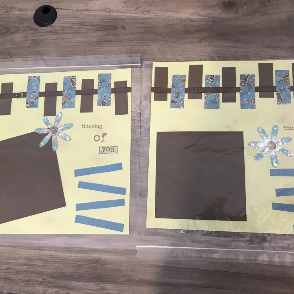 Set Of 2 Premade Scrapbook Pages 12x12